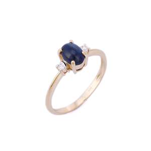 14K Solid <b>Gold</b> <b>Opal</b> Wedding <b>Ring</b> with Pear Cut Diamond Accents - Product Image 2