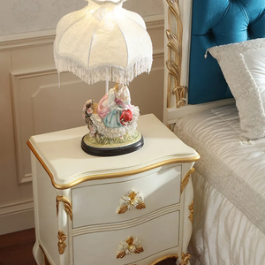 Ensemble de chambre à coucher de luxe en bois d'acajou, livraison gratuite, mobilier de chambre à coucher royal rembourré de style européen antique, taille King Size - Product Image 3