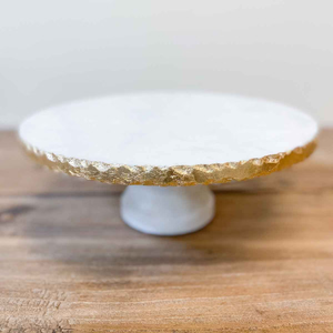 Présentoir à gâteaux en marbre blanc – Fournisseur en gros pour mariages et fêtes modernes – Assiettes et plateaux à dessert durables - Product Image 4