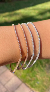 AssayJewelers Natural Diamond Tennis <b>Bracelet</b> 14K Gold Plated Hiphop Box Chain Women's Gift Jewelry - Product Image 5