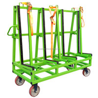 Chariot en verre de support de transport de dalle d'ardoise de verre robuste de longueur de 1600mm conçu par atelier de production