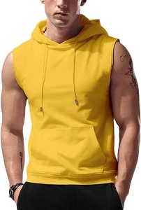 2025 nouveauté personnalisé hommes entraînement à capuche débardeurs sans manches gymnastique entraînement sweats à capuche musculation Muscle débardeur - Product Image 2