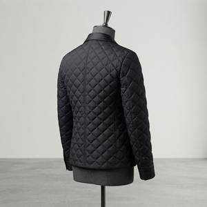 Blazer matelassé pour homme, col à revers, fermeture éclair, style décontracté, léger, pour l'hiver, OEM ODM - Product Image 2