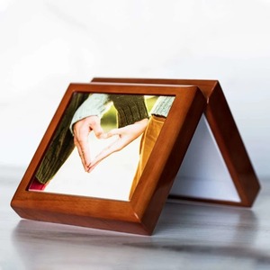 <b>Wedding</b> Ring Wood Jewelry Box Fashion Jewelry High Polished Rectangle Shape Wholesale Solid Wood Jewelry Natural Wooden Box - Product Image 3