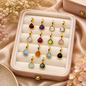 จี้รูปหัวใจอะความารีนขนาดเล็ก |   จี้หินประจำเดือนเกิดเดือนมีนาคม - Product Image 5