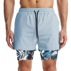 Durable Reinforced Stitching Knitted Eco-Friendly Quick Dry Breathable Solid Casual <b>Mid</b> Men Gym Shorts Drawstring Closure Heavy - Product Image 3
