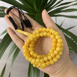 Tasbih, cuentas de oración Misbaha, hechas a mano, árabes, para la adoración diaria, regalo islámico, ecológicas, personalizables, de resina, pintadas a mano, SANIYA - Product Image 1