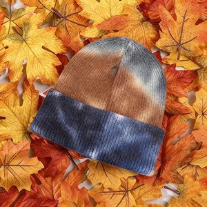 New Gradient Tie-Dyed Beanie <b>Warm</b> Thick Knitted <b>Hat</b> with Rainbow Effect Acrylic Knitted Beanie Tie Dye Cap Character 2026 - Product Image 5