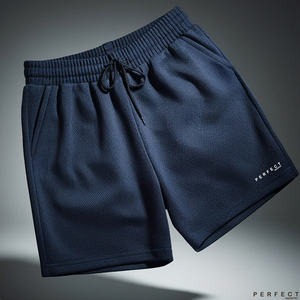 Shorts de sport décontractés pour homme, logo imprimé sur le devant, 100% coton, respirant, coupe-vent, haute qualité - Product Image 5