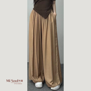 Pantalon Harem Décontracté Léger pour Femme, Taille Élastique, Nœud Perlé, 100% Polyester, Style Streetwear, Été, Fabrication OEM - Product Image 1