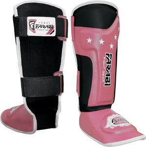 Espinilleras Farabi Sports de EVA y Cuero PU para Muay Thai, para Niñas y Niños, para Entrenamiento de MMA, Boxeo y Taekwondo, con Cierre de Velcro - Product Image 5