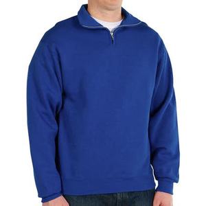 Sweat-shirt polaire unisexe de haute qualité 1/4 à fermeture éclair, col haut, fermeture éclair 100% coton, brodé pour club d'équipe - Product Image 6