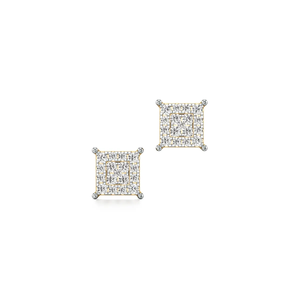 14KT Yellow Gold Brilliant Cut Lab Grown Diamond <b>Stud</b> <b>Earrings</b> 0.30 CT Cluster Halo Design IGI Certified Minimalist <b>Fine</b> Jewelry - Product Image 5