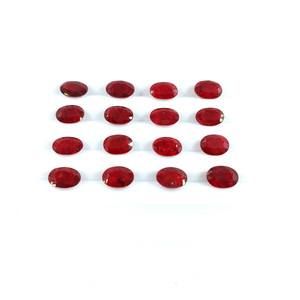 Rubis africains naturels non traités, ovales calibrés 5x7mm, pierres précieuses facettées naturelles, prêtes à l'emploi pour la création de bijoux - Product Image 3