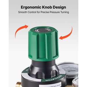 Ensemble de régulateurs oxygène-acétylène 0-4000 PSI et 0-500 PSI avec manomètres de soudage, entrée CGA 540/CGA 510 en acier - Product Image 6
