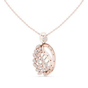 Collar con Colgante de Diamantes en Oro Rosa de 14K, Cadena de Eslabones en Forma de Lágrima, Joyería de Lujo para Mujer, Regalo para Bodas y Fiestas - Product Image 3