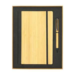 A5 Size Bamboo Journal <b>Set</b> with Stylus Pen Durable Notebook and Eco-Friendly <b>Writing</b> Instrument - Product Image 1