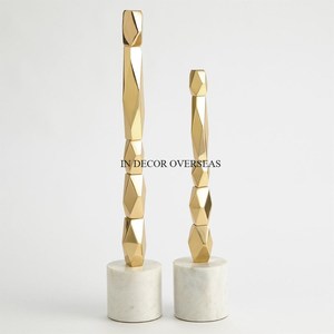 Modern European Designer Stainless Steel <b>Candelabra</b> Three Arm Candle Holder Home Decoration Durable Metal Design From India - Product Image 5