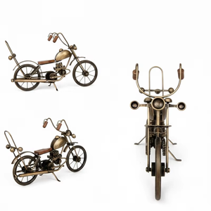 Modelo de Motocicleta de Hierro Vintage, Escultura Artística de Soldadura Hecha a Mano, Vajilla Decorativa, Regalo de Navidad para Motociclistas, 128 Char - Product Image 3
