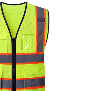 Gilet de sécurité réfléchissant haute visibilité léger pour hommes, gilet de protection extérieur haute visibilité - Product Image 3
