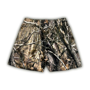 Men's Casual <b>Lace</b> Quick Dry Breathable Eco-Friendly Mesh Sports Shorts with <b>Elastic</b> Waist 100% Polyester - Product Image 5