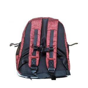 Sac à dos souple rouge métallisé avec fermeture éclair, unisexe, usage quotidien, style tendance, doublure en polyester imperméable - Product Image 2