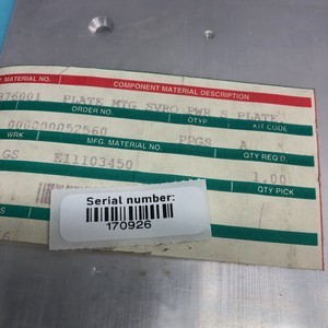 VARIAN E11103450 PLATE MTG SVRO,112376001 PWR S - อุปกรณ์และชิ้นส่วนเซมิคอนดักเตอร์ระดับโลกที่เชื่อถือได้ - Product Image 5