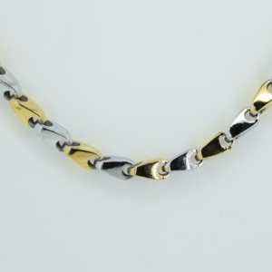 Collier unisexe fait main en argent sterling S925 plaqué or 18k/14k avec deux types de perles, directement de l'usine - Product Image 4