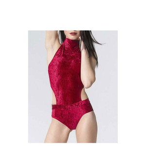 Traje de una pieza sexy para mujer, transpirable, ligero, reflectante, con letras, corte alto, sin mangas, para discoteca, venta al por mayor - Product Image 6