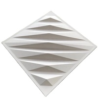 Panel de Pared 3D Geométrico Blanco de PVC, Resistente al Agua y al Fuego, para Decoración de Interiores de Sala de Estar, Dormitorio y Hogar, Precio de Fábrica