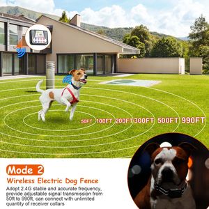 Collare di Addestramento Wireless per Cani con Portata di 300 Metri, Ricevitore Impermeabile IPX6, 0-9 Livelli di Suono, Vibrazione e Shock, Accessori per Addestramento Animali - Product Image 3