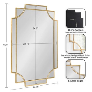 Premium Quality Long Gold <b>Frame</b> Decorative Wall Mirror Suitable For Living Room Hallway And Entryway Wall Accent From India - Product Image 4
