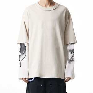 เสื้อยืดแขนยาวผู้ชายแบบหนาสองชั้น เสื้อยืดแขนยาวสองชั้นแบบสั่งทำได้ สไตล์ใหม่ เสื้อยืดแขนยาวสองชั้นสำหรับผู้ชาย - Product Image 2