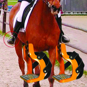 Étriers d'équitation anglais en aluminium légers et antidérapants pour la sécurité équestre - Product Image 4