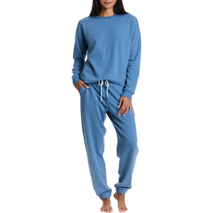 Conjunto Deportivo para Mujer, Felpa de Algodón Grueso de 220g, Antiarrugas, Sudadera con Capucha Extra Grande, Pantalones Deportivos, Informal, para Invierno - Product Image 1