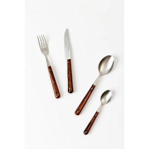 Ensemble de couverts classiques en métal avec finition miroir haute brillance, manches en acier inoxydable compatibles lave-vaisselle, pour les occasions de mariage - Product Image 3