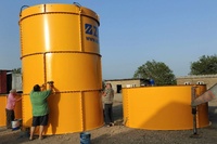Fabrika Fiyatı 150 Ton Dikey Civatalı Silo, Konteyner Taşıma Tasarımıyla Beton Santrallerinde Toplu Toz Depolaması İçin