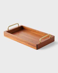 Bandejas Decorativas de Madera de Acacia con Asas, Perfectas para Servir Desayunos, Bocadillos y Bebidas - Product Image 5