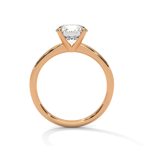 GRA Certified Four Prong Set Round Cut Lab Grown Diamond <b>Ring</b> <b>Crafted</b> From 14k Rose Gold Romantic <b>Ring</b> For Women And Girls - Product Image 2