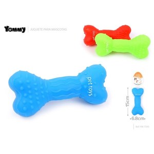 Juguete Masticable para Perros Yommy, Hueso de 15 cm, Azul, para el Cuidado Dental - Product Image 1