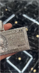 Pendentif personnalisé 3D en argent sterling 925 plaqué or 18 carats avec moissanite taille émeraude, style hip-hop, bijoux hip-hop glacés - Product Image 4