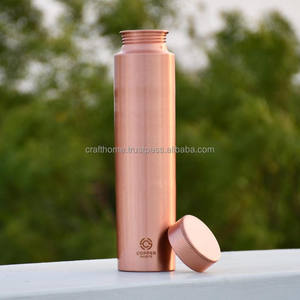 Bouteille d'eau en cuivre pur à 100 %, artisanale, écologique, portable, finition mate en cuivre, style zen asiatique personnalisé - Product Image 5