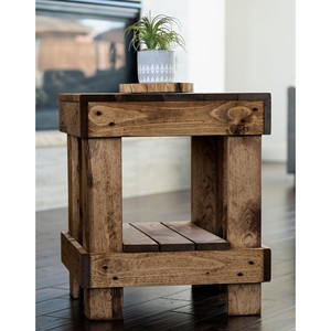 Handcrafted Rustic <b>Pine</b> Wood Side <b>Table</b> - Wholesale from India - Product Image 2