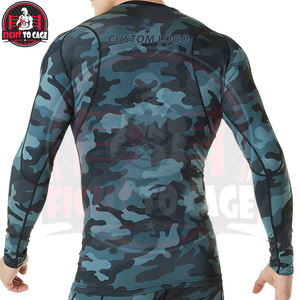T-shirt de compression lavé de bonne qualité pour homme, nouvelle tendance, léger, séchage rapide, imprimé numérique, pour MMA, fitness, rashguard, vêtement de sport pour adulte - Product Image 5
