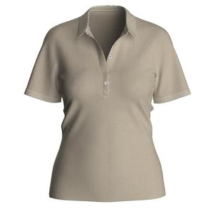 Polo pour femme à manches courtes coupe ajustée, idéal pour l'exportation – T-shirt polo femme de haute qualité en mélange de coton respirant et doux au toucher - Product Image 3
