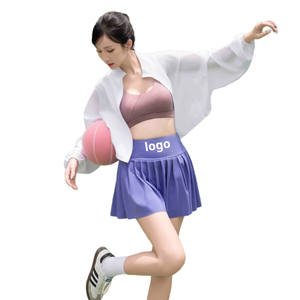 ชุดกีฬา2ชิ้นสไตล์ไมโครสีฟ้า2025คอลึกยืดได้4ทางกระโปรงบิกินี่แบบปรับแต่งได้ - Product Image 2