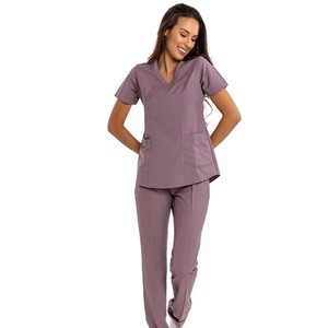 Meilleures ventes : Uniforme de luxe tissé de haute qualité, choix des infirmières, à col montant, multicolore, à manches courtes, unisexe, avec détection d'aiguilles - Product Image 5