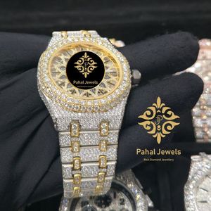 นาฬิกาเพชรหรู Pahal Jewels ตัวเรือนทรง Tonneau สายสแตนเลส สตีล ระบบควอตซ์ หน้าปัด 40 มม. เครื่องประดับแฟชั่นสำหรับทุกเพศ - Product Image 2