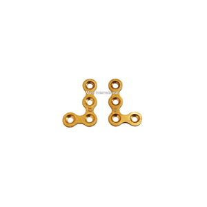 Plaque chirurgicale osseuse bio-compatible en titane, mini-plaque en L, droite et gauche, 4 trous, pour réparation de fracture mandibulaire et maxillaire - Product Image 1