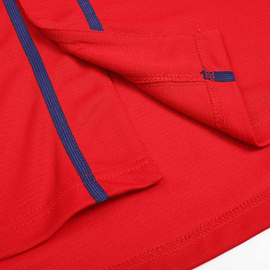 Professional <b>Red</b> Baseball Jersey with Blue Trim Performance Team Uniform Breathable Sportswear - Product Image 5